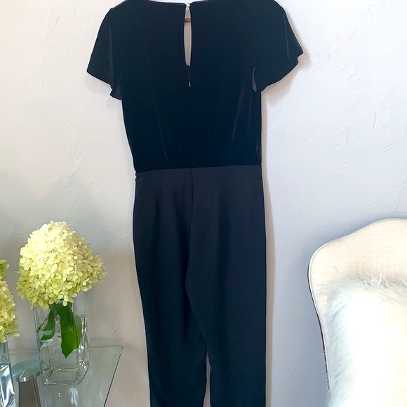White House Black Market Black Velvet Jumpsuit - Picture 8 of 10